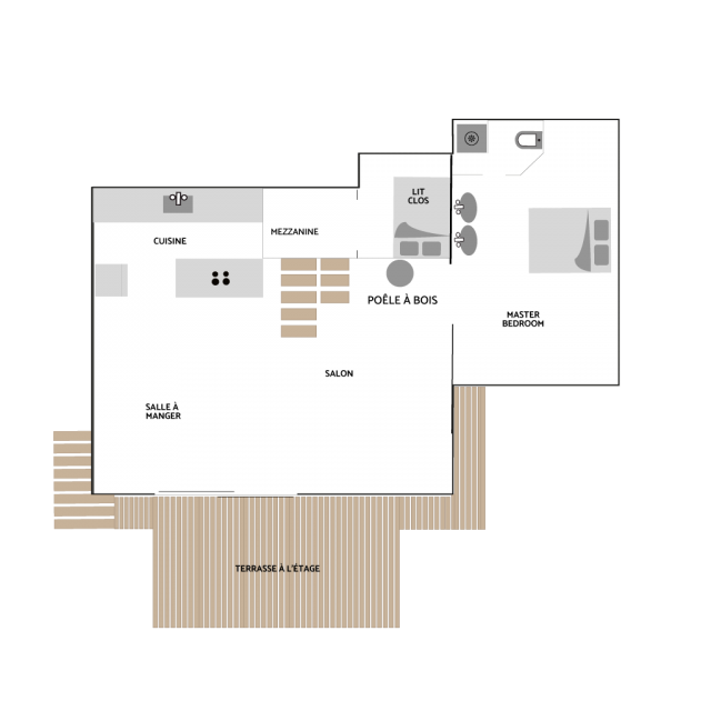 CHALET ARDOISE 1ER ÉTAGE