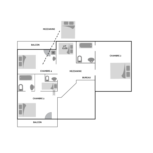 CHALET CRISTAL 1er ÉTAGE