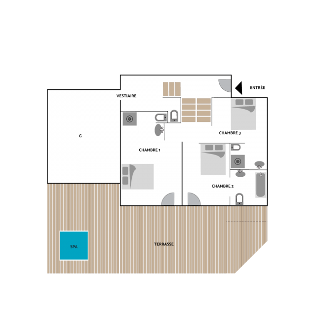 CHALET GRANIT REZ DE CHAUSSÉE