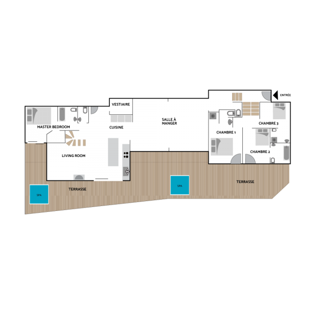 CHALET QUARTZ REZ DE CHAUSSÉE