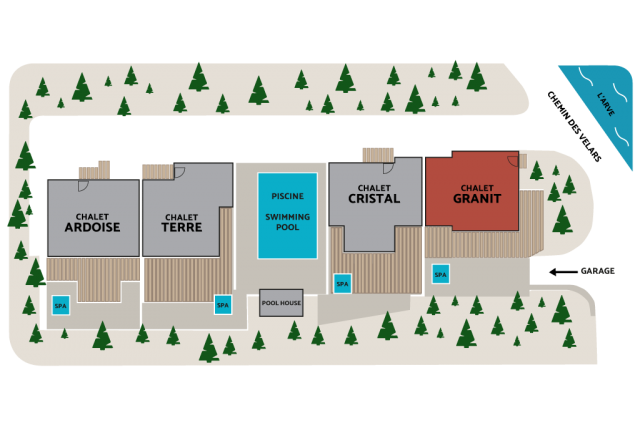 PLAN IMPLANTATION CHALET GRANIT