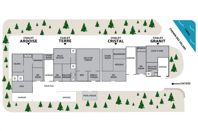 PLAN SOUS-SOL CHALETS LES RIVES - FR